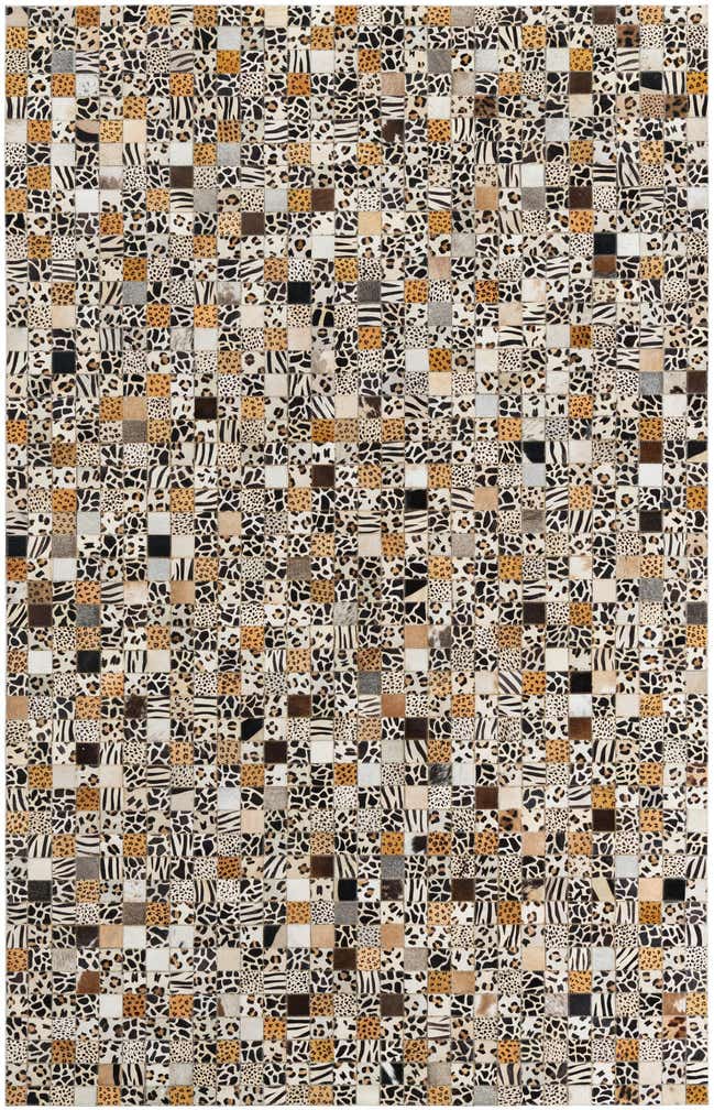 5' x 8' Cowhide Leather Rug