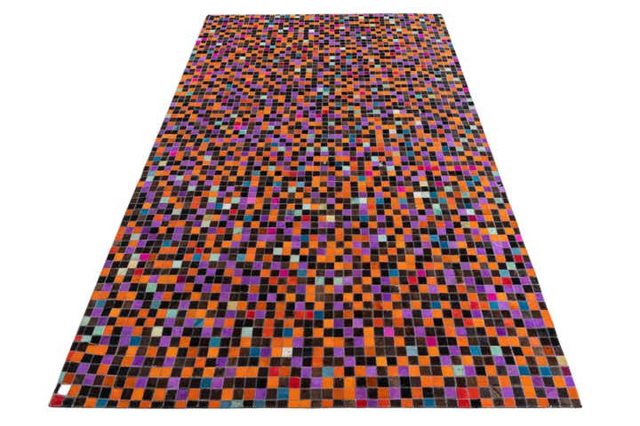 5' x 8' Cowhide Leather Rug