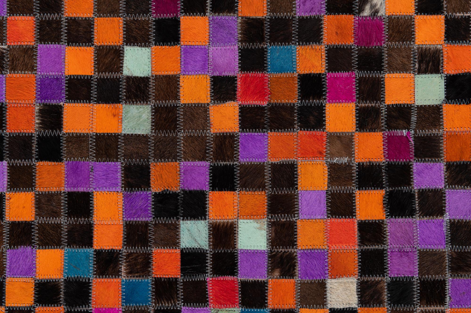 5' x 8' Cowhide Leather Rug