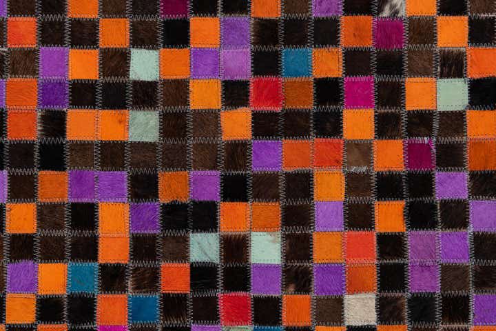 5' x 8' Cowhide Leather Rug