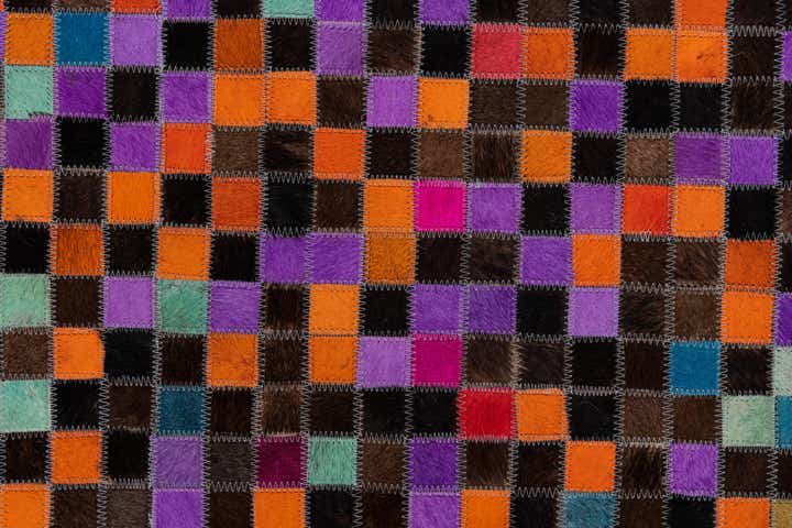 5' x 8' Cowhide Leather Rug