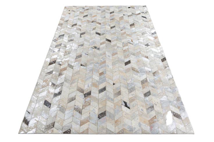 Detail image of 5' 1 x 8' Cowhide Leather Rug