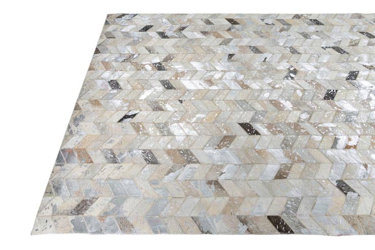 Detail image of 5' 1 x 8' Cowhide Leather Rug