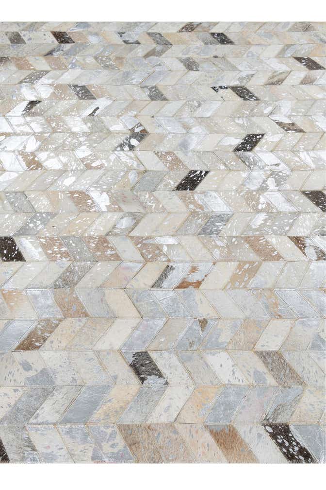 5' 1 x 8' Cowhide Leather Rug
