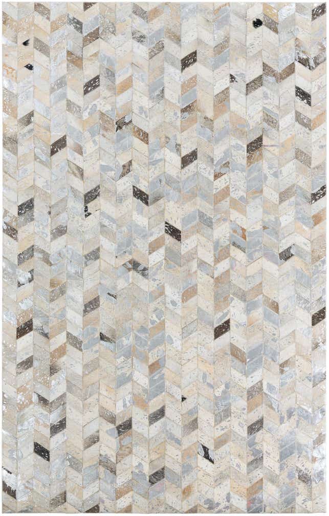 5' 1 x 8' Cowhide Leather Rug