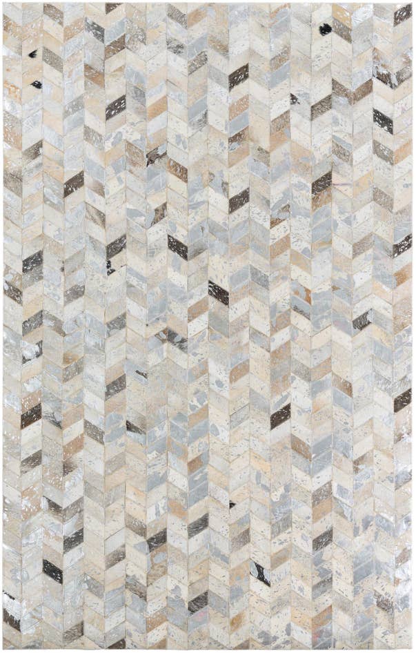Detail image of 5' 1 x 8' Cowhide Leather Rug