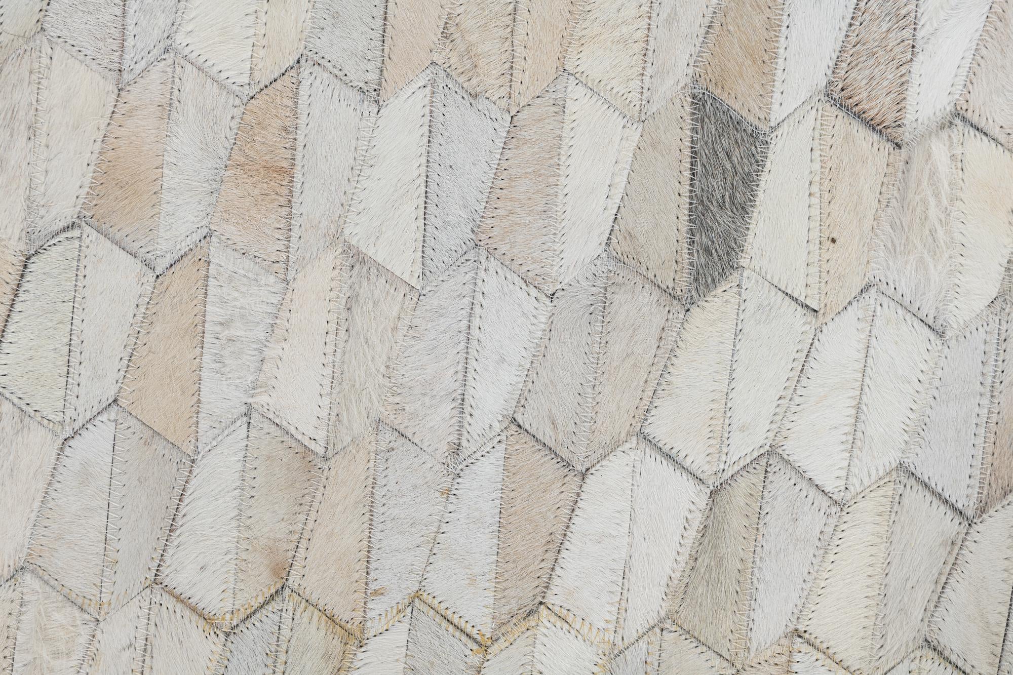 5' 3 x 7' 10 Cowhide Leather Rug