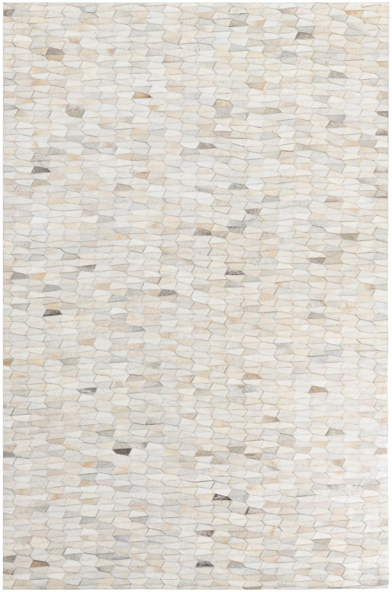 5' 3 x 7' 10 Cowhide Leather Rug