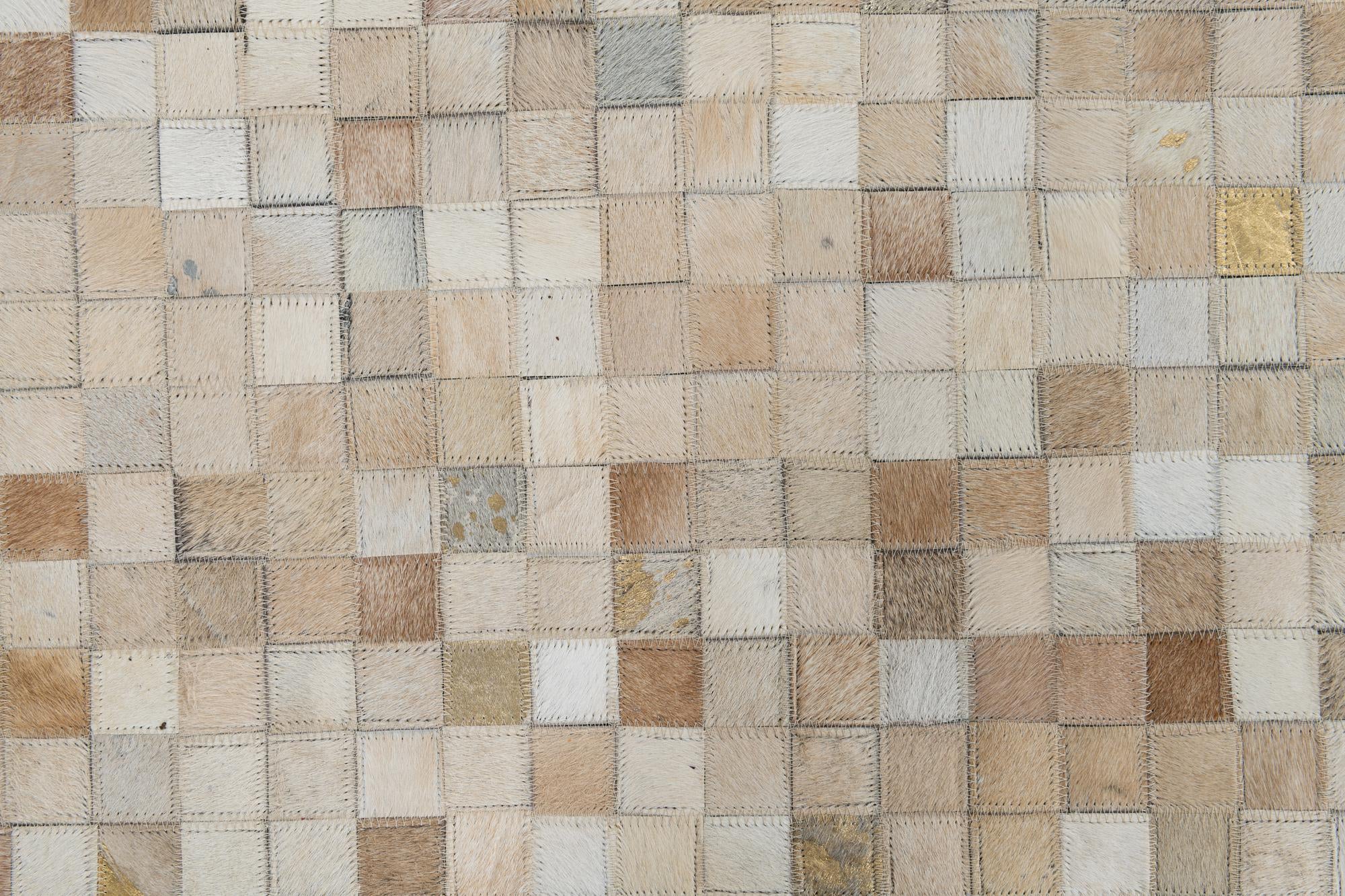 5' 1 x 8' Cowhide Leather Rug