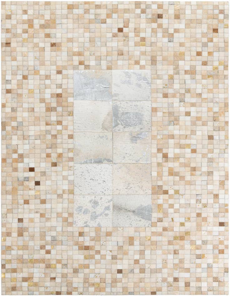 Detail image of 5' 1 x 8' Cowhide Leather Rug