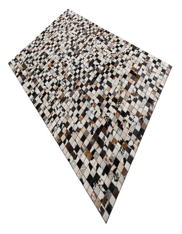 Detail image of 5' 1 x 8' Cowhide Leather Rug