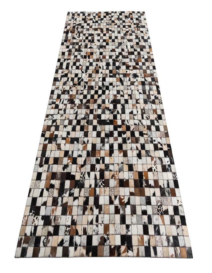 Detail image of 5' 1 x 8' Cowhide Leather Rug