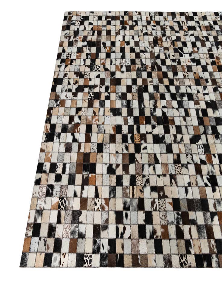 Detail image of 5' 1 x 8' Cowhide Leather Rug