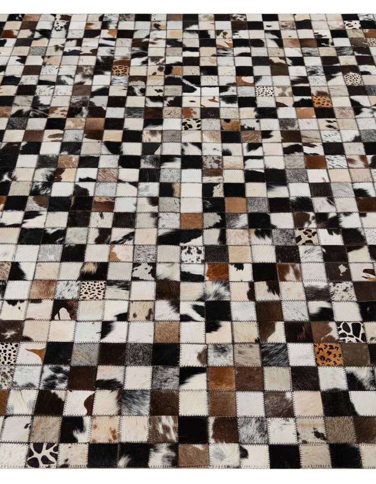 Detail image of 5' 1 x 8' Cowhide Leather Rug