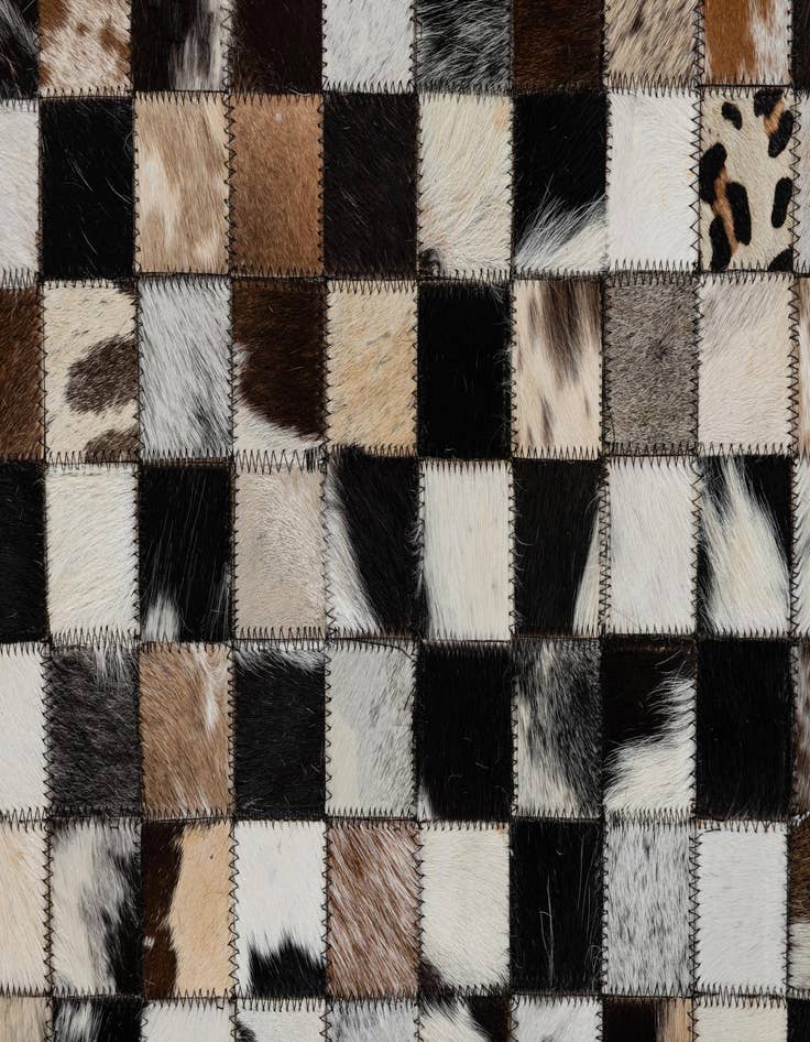 Detail image of 5' 1 x 8' Cowhide Leather Rug