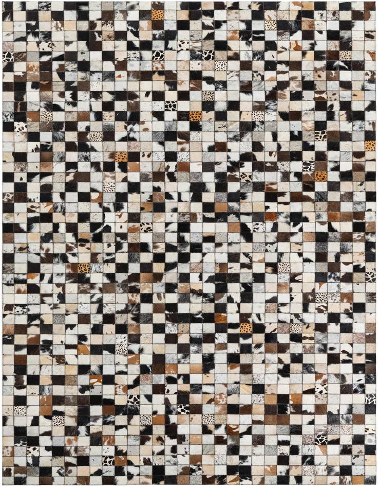 Detail image of 5' 1 x 8' Cowhide Leather Rug