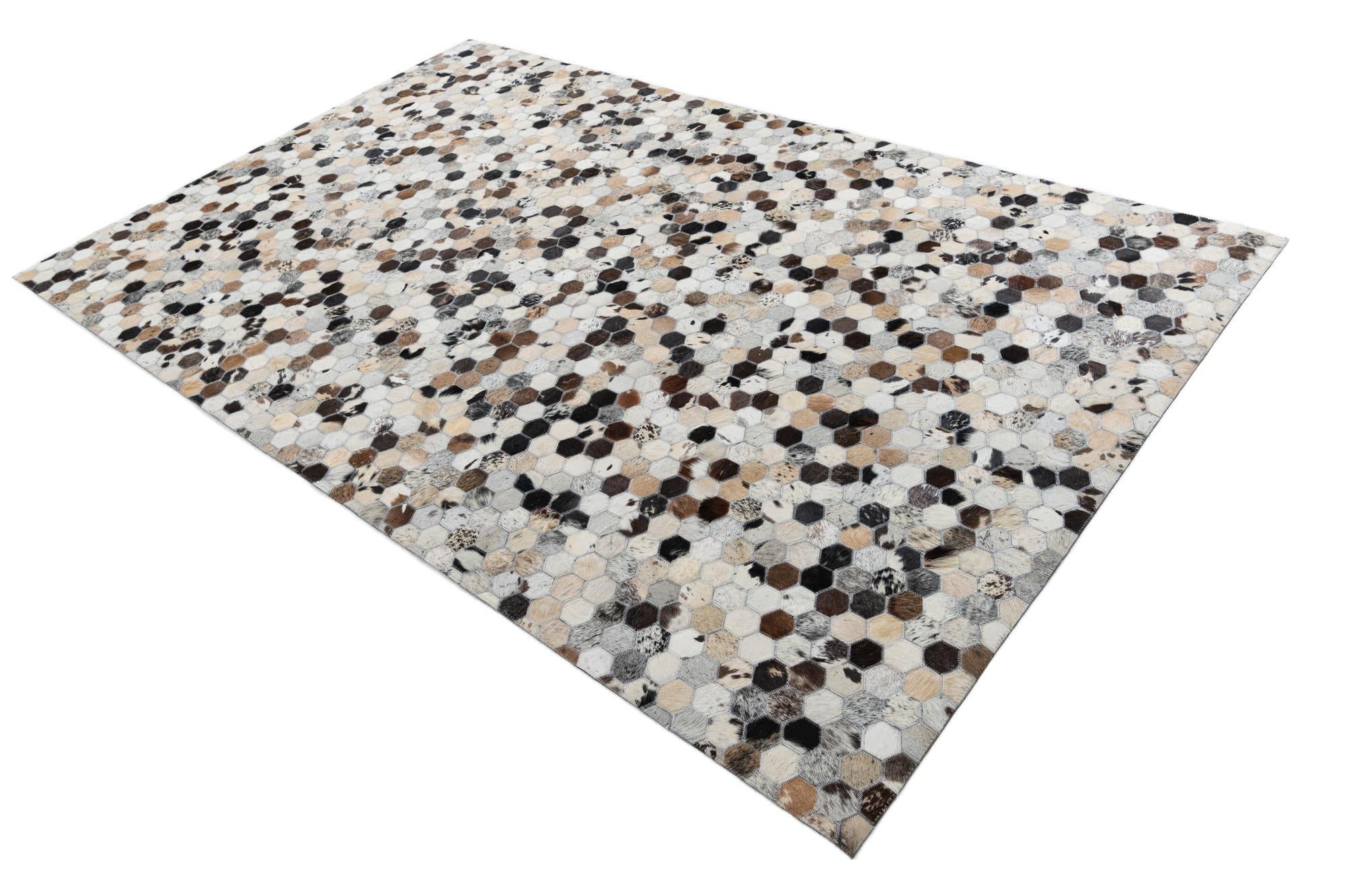 5' x 8' Cowhide Leather Rug