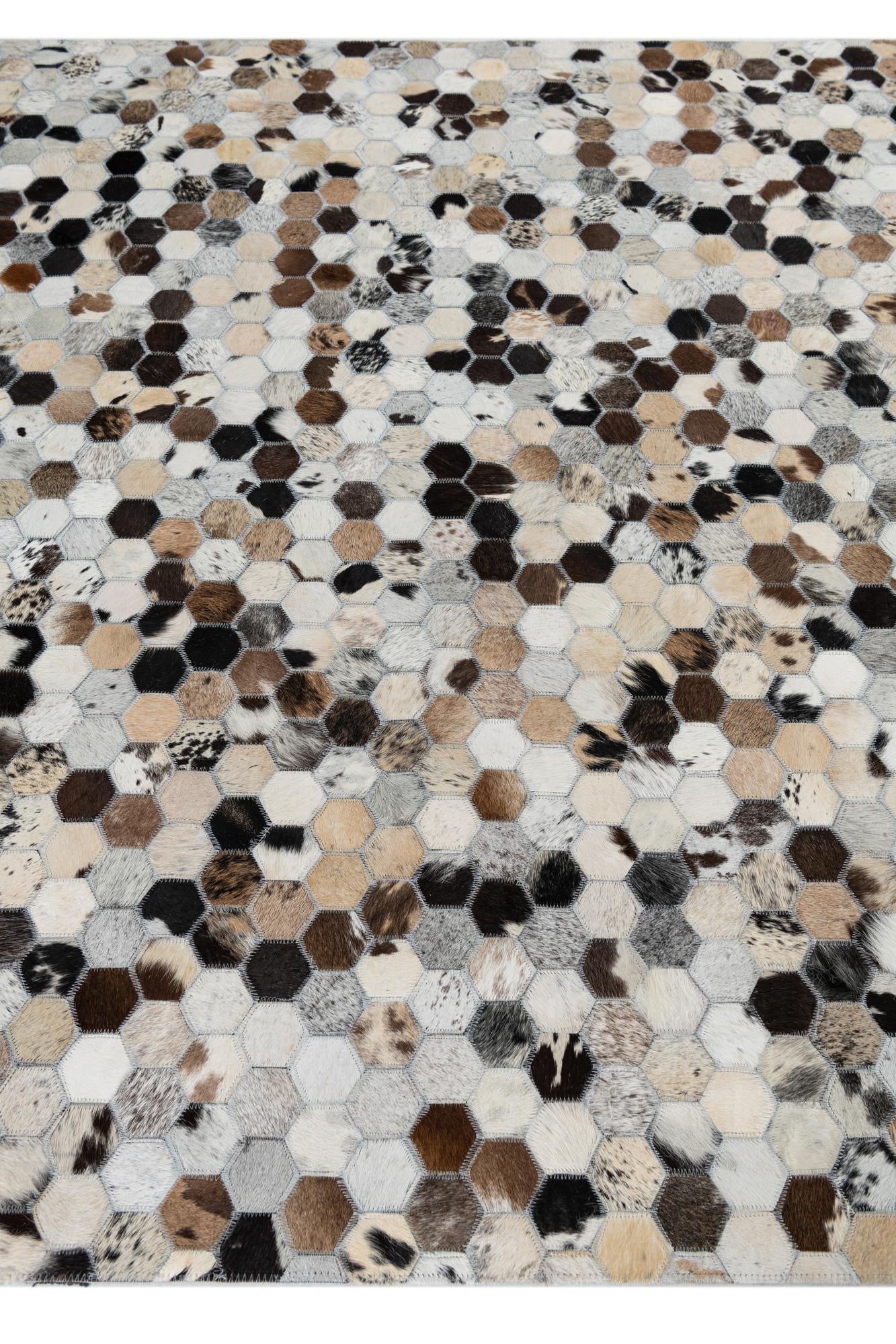 5' x 8' Cowhide Leather Rug