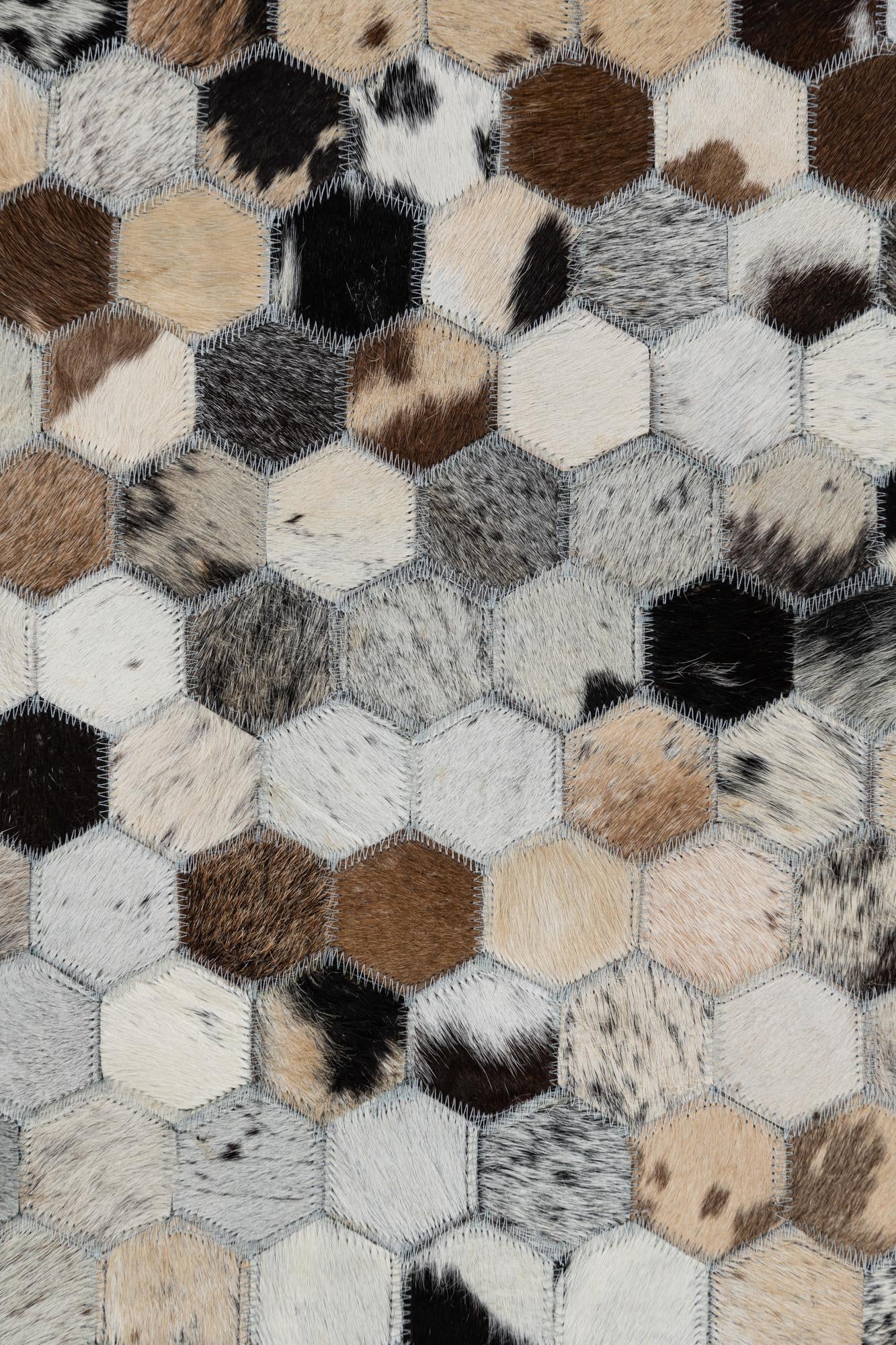 5' x 8' Cowhide Leather Rug