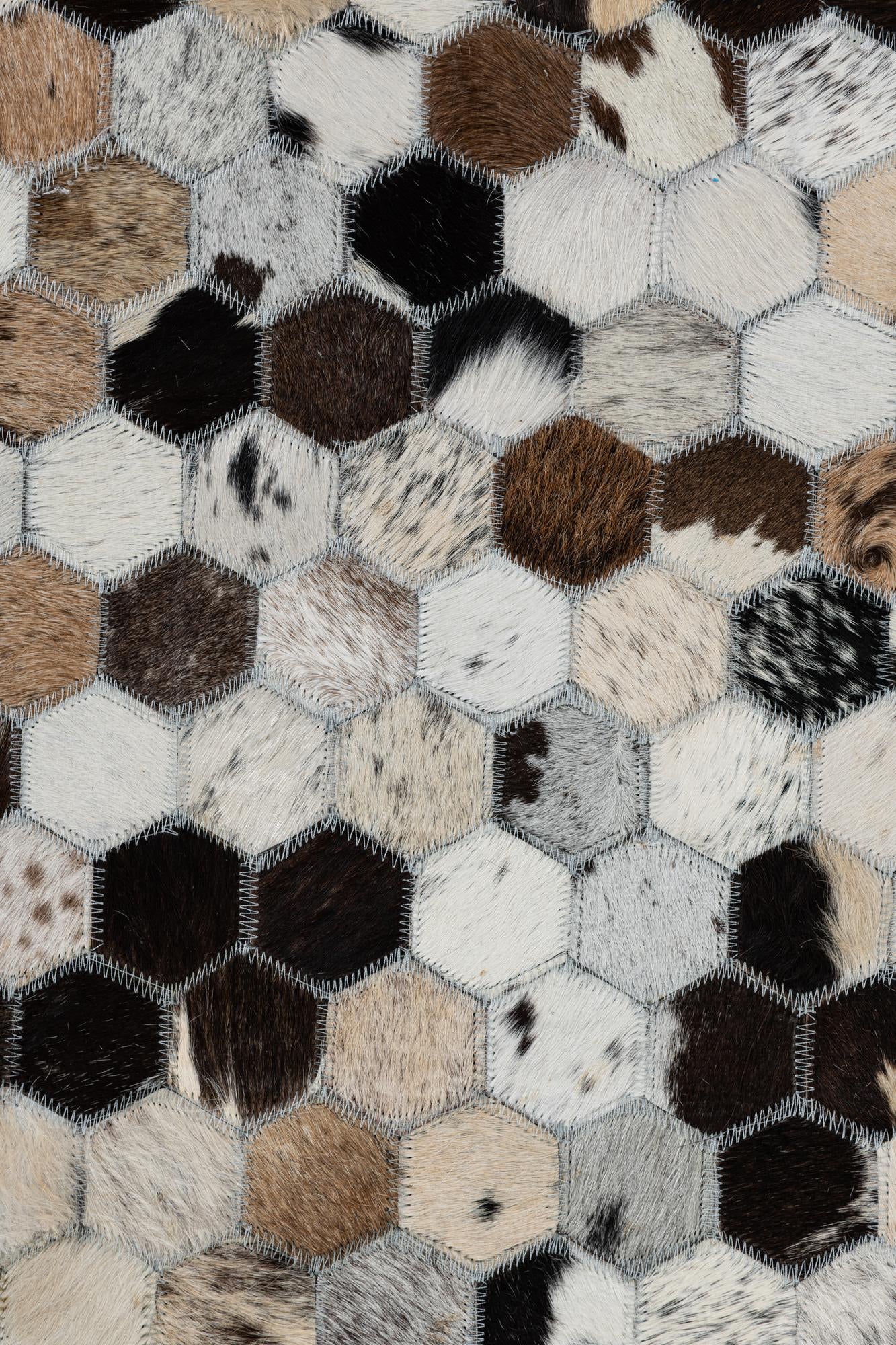 5' x 8' Cowhide Leather Rug