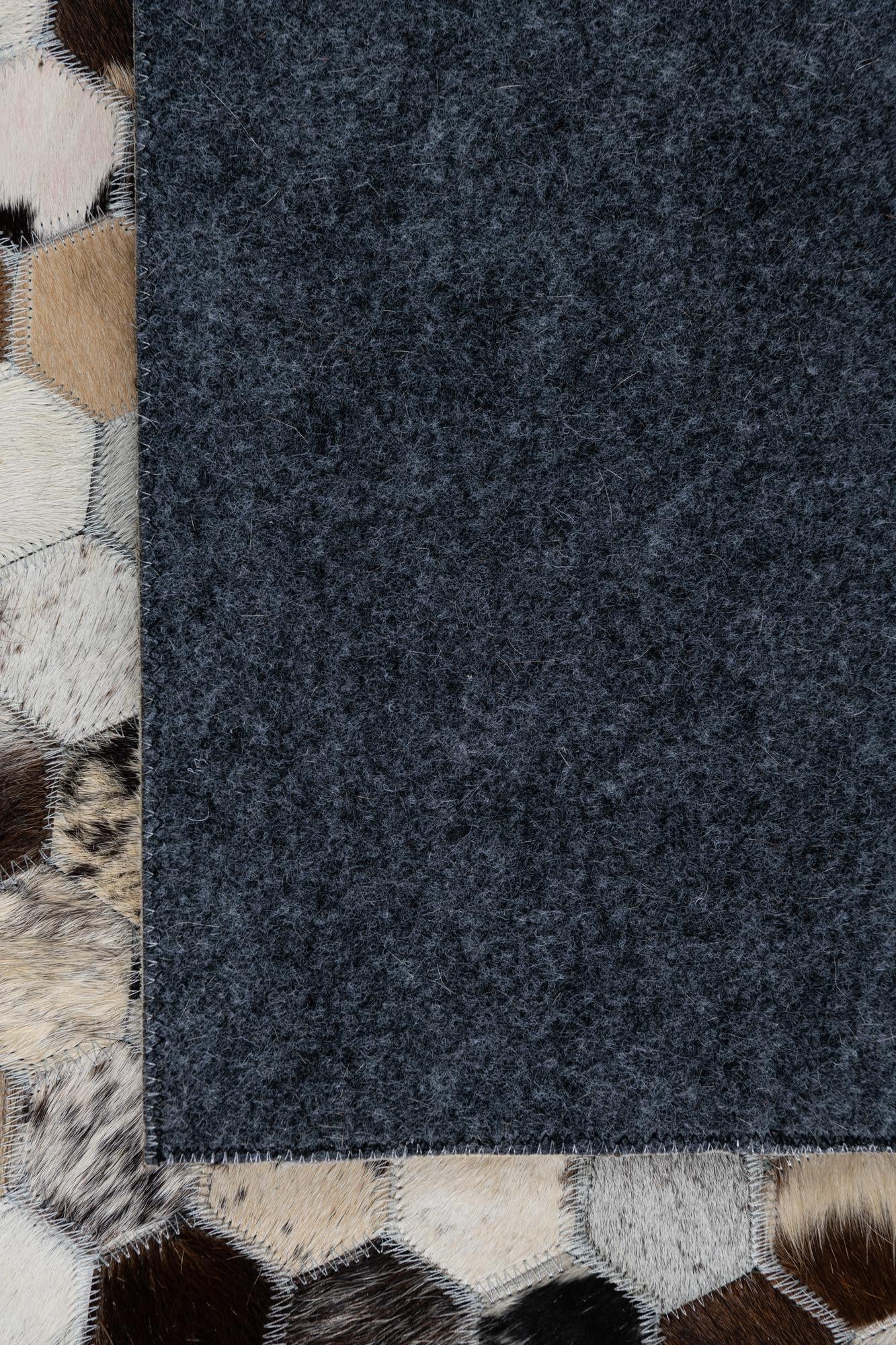 5' x 8' Cowhide Leather Rug