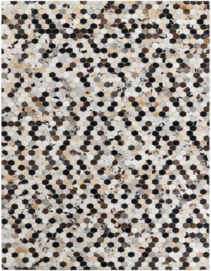 Detail image of 5' 1 x 8' Cowhide Leather Rug