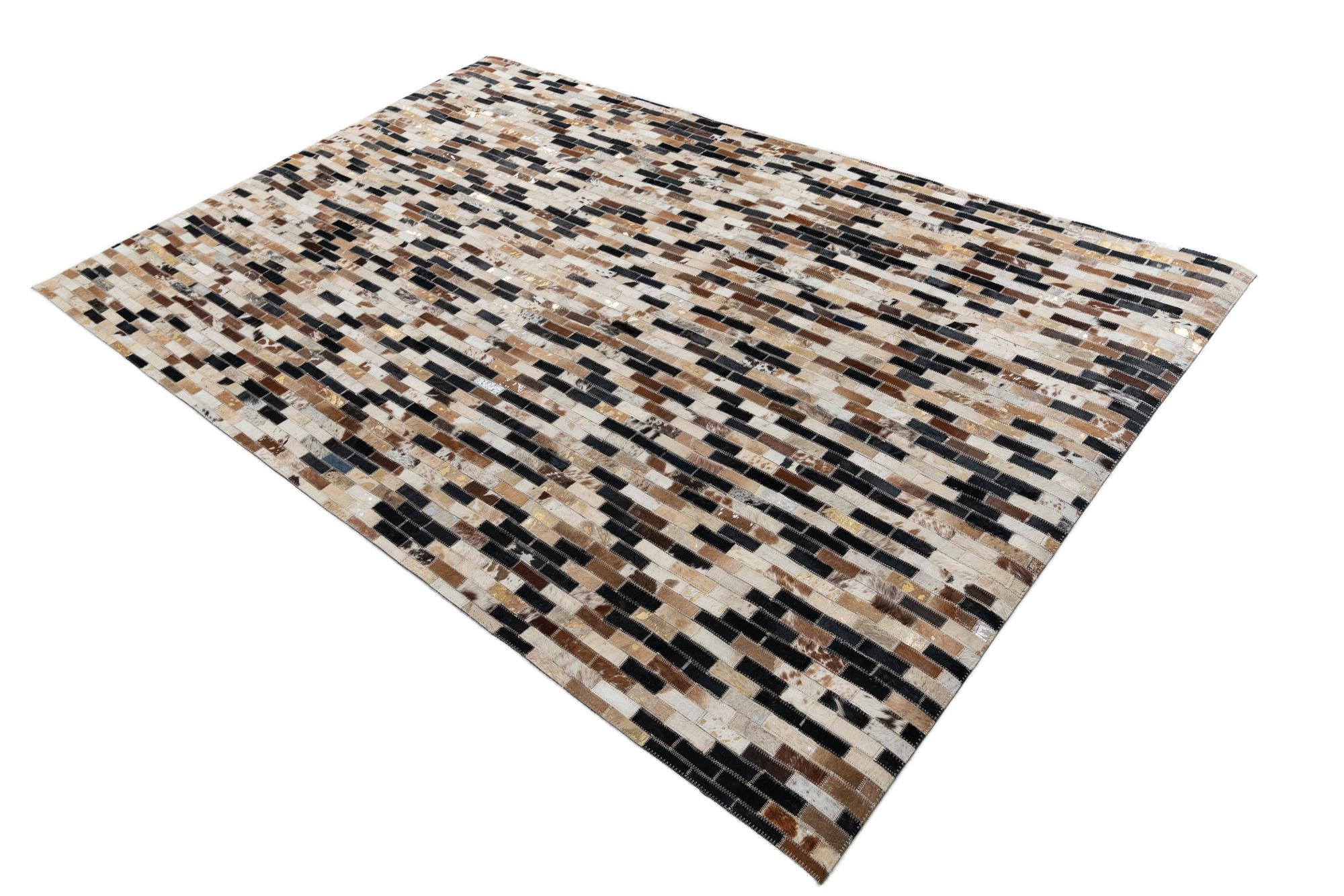 5' x 7' 6 Cowhide Leather Rug
