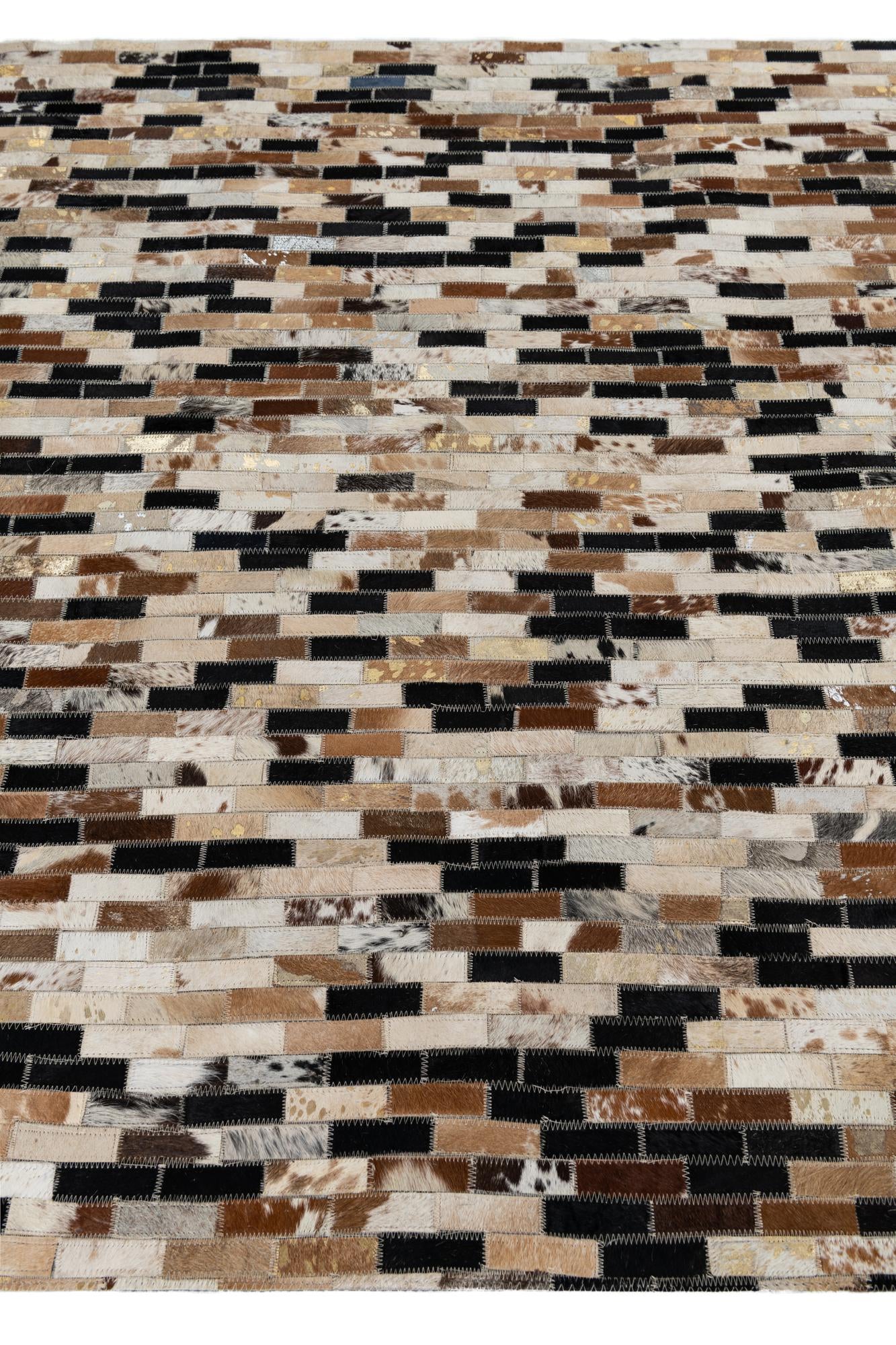 5' x 7' 6 Cowhide Leather Rug