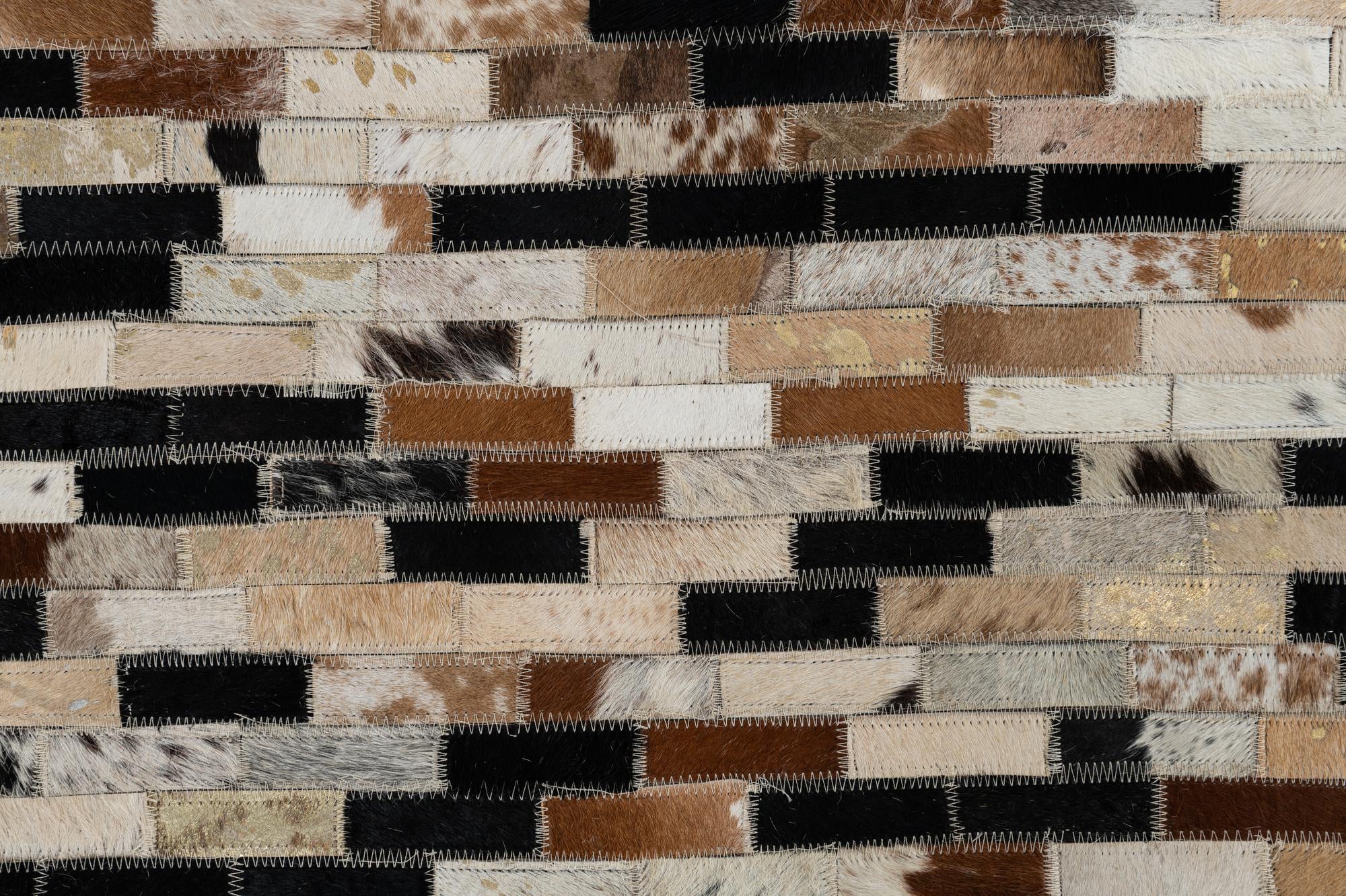 5' x 7' 6 Cowhide Leather Rug