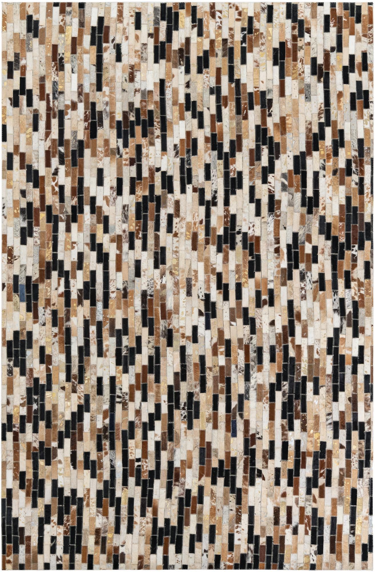 5' x 7' 6 Cowhide Leather Rug