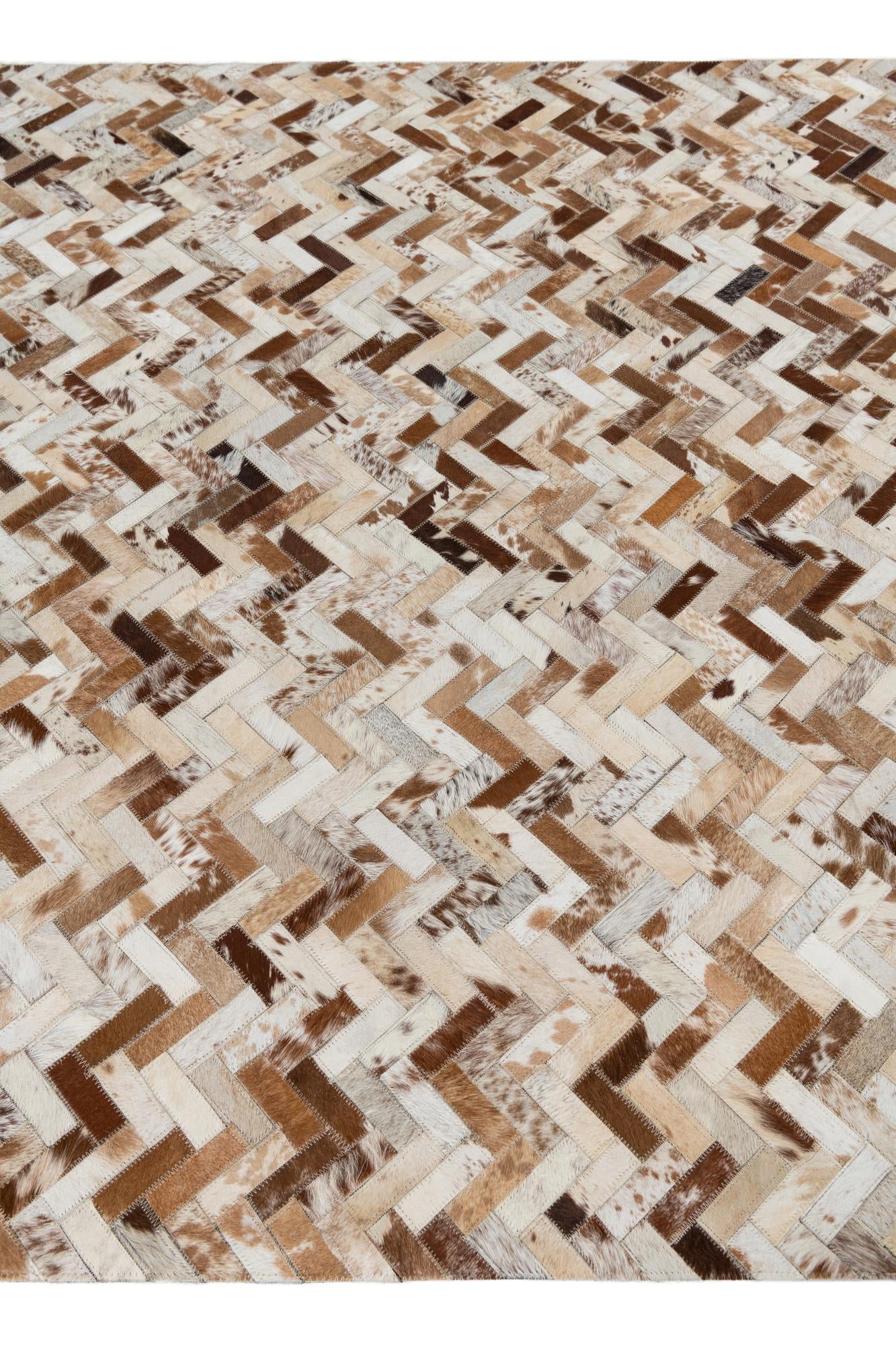 5' 1 x 8' Cowhide Leather Rug