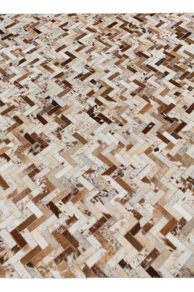 5' 1 x 8' Cowhide Leather Rug