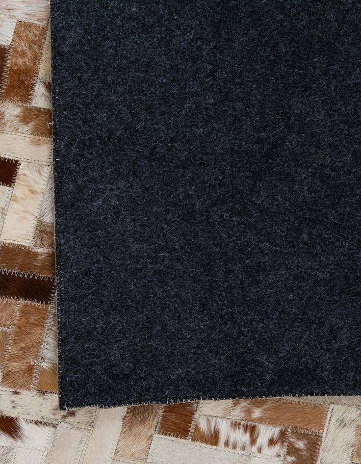 Detail image of 5' 1 x 8' Cowhide Leather Rug