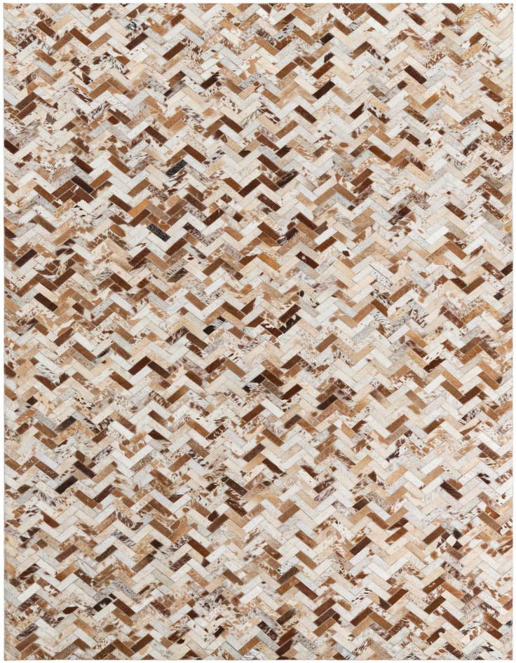 Detail image of 5' 1 x 8' Cowhide Leather Rug