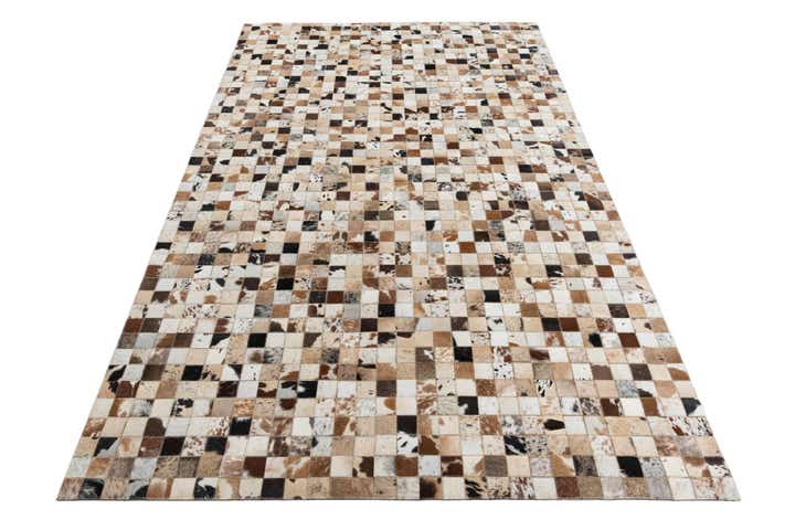 5' x 8' Cowhide Leather Rug