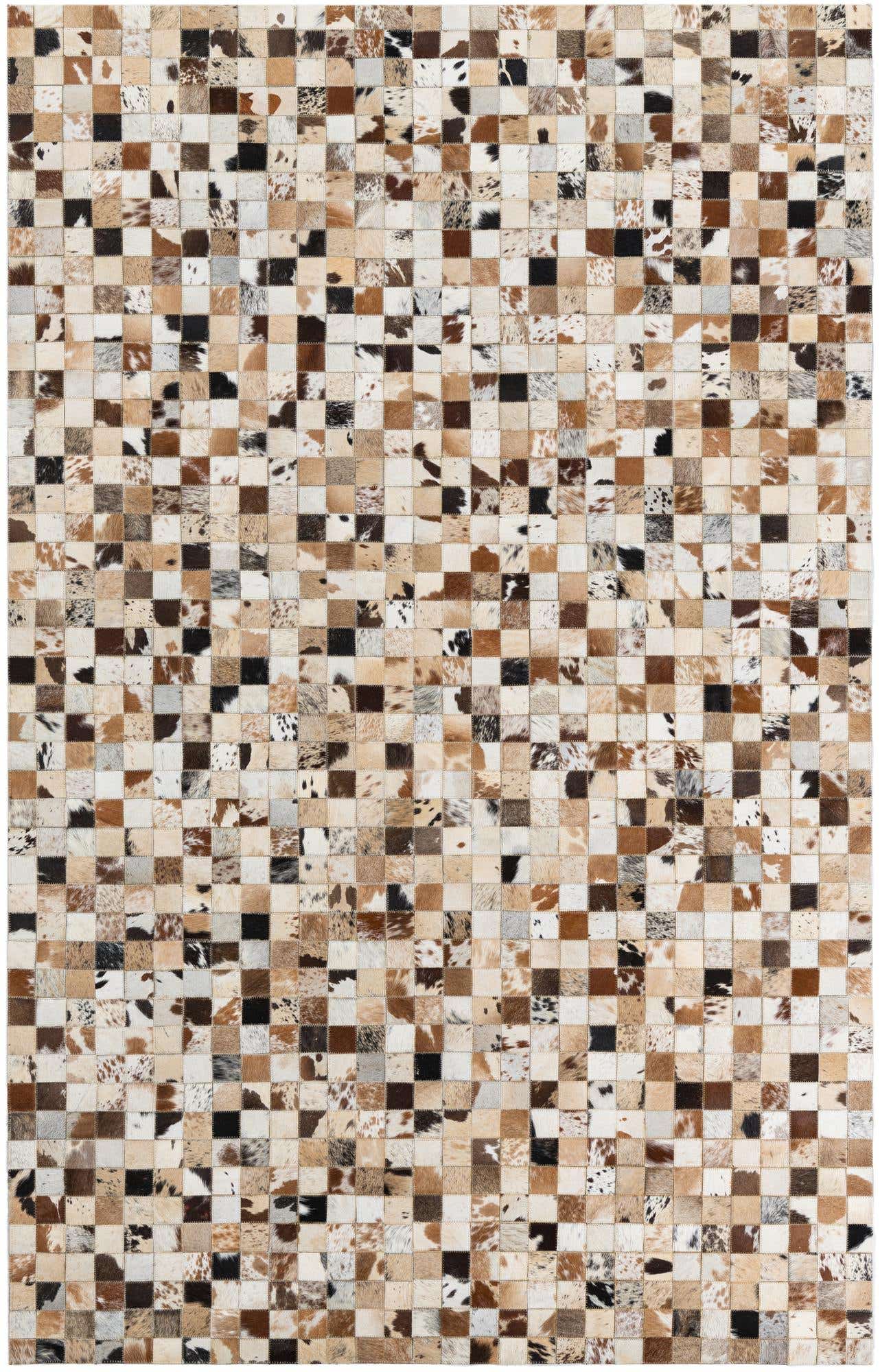 5' x 8' Cowhide Leather Rug
