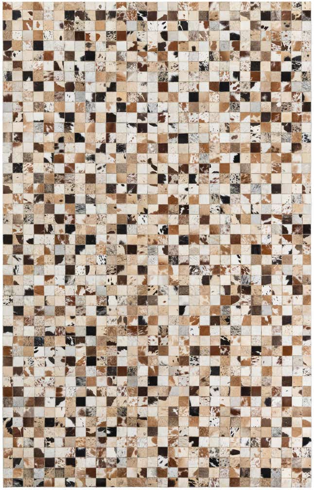5' x 8' Cowhide Leather Rug