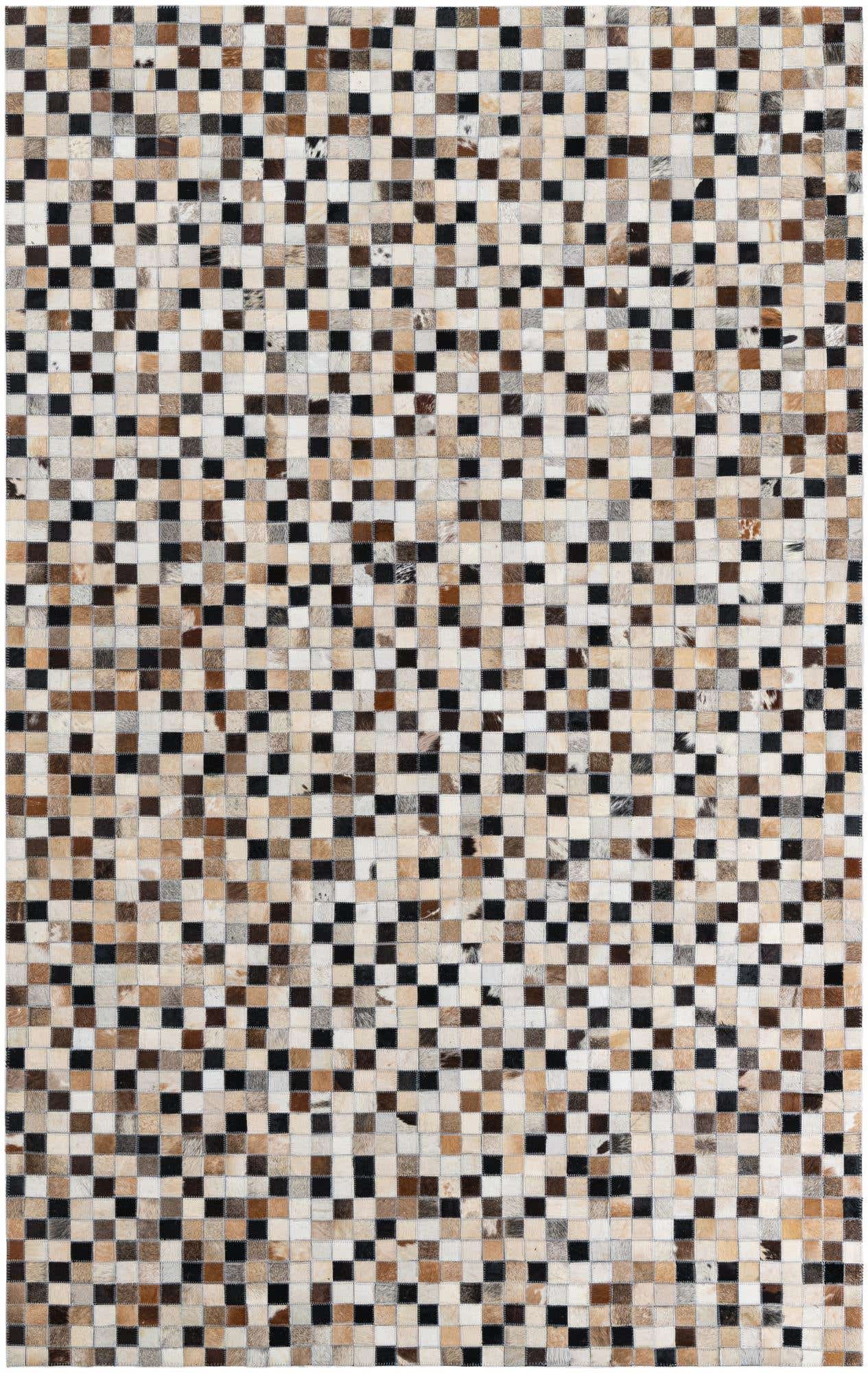 5' x 8' Cowhide Leather Rug