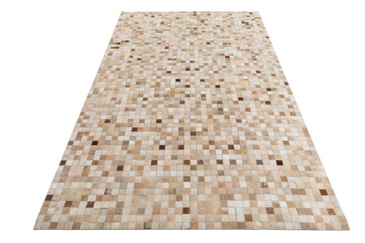 5' 1 x 8' 2 Cowhide Leather Rug