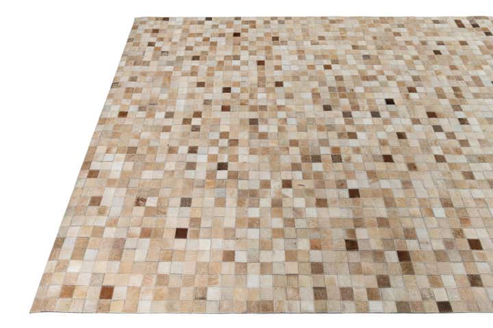 5' 1 x 8' 2 Cowhide Leather Rug