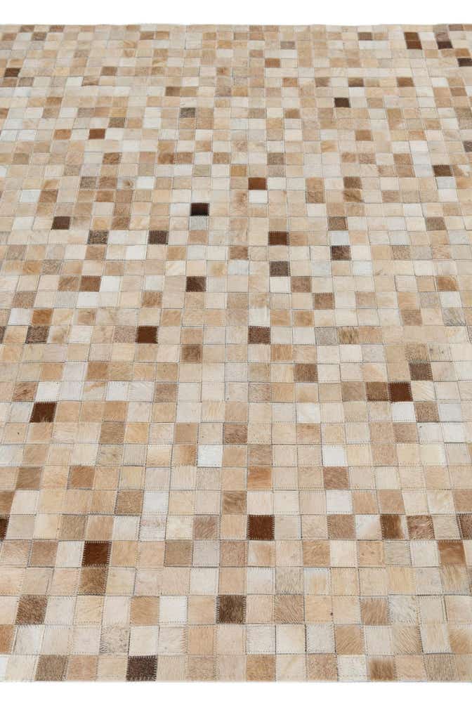 5' 1 x 8' 2 Cowhide Leather Rug