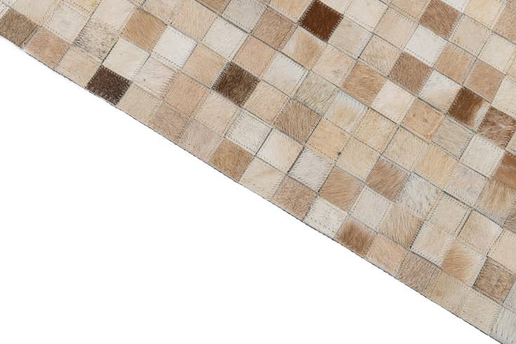 Detail image of 5' 1 x 8' 2 Cowhide Leather Rug