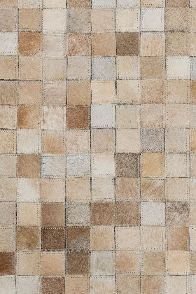 5' 1 x 8' 2 Cowhide Leather Rug