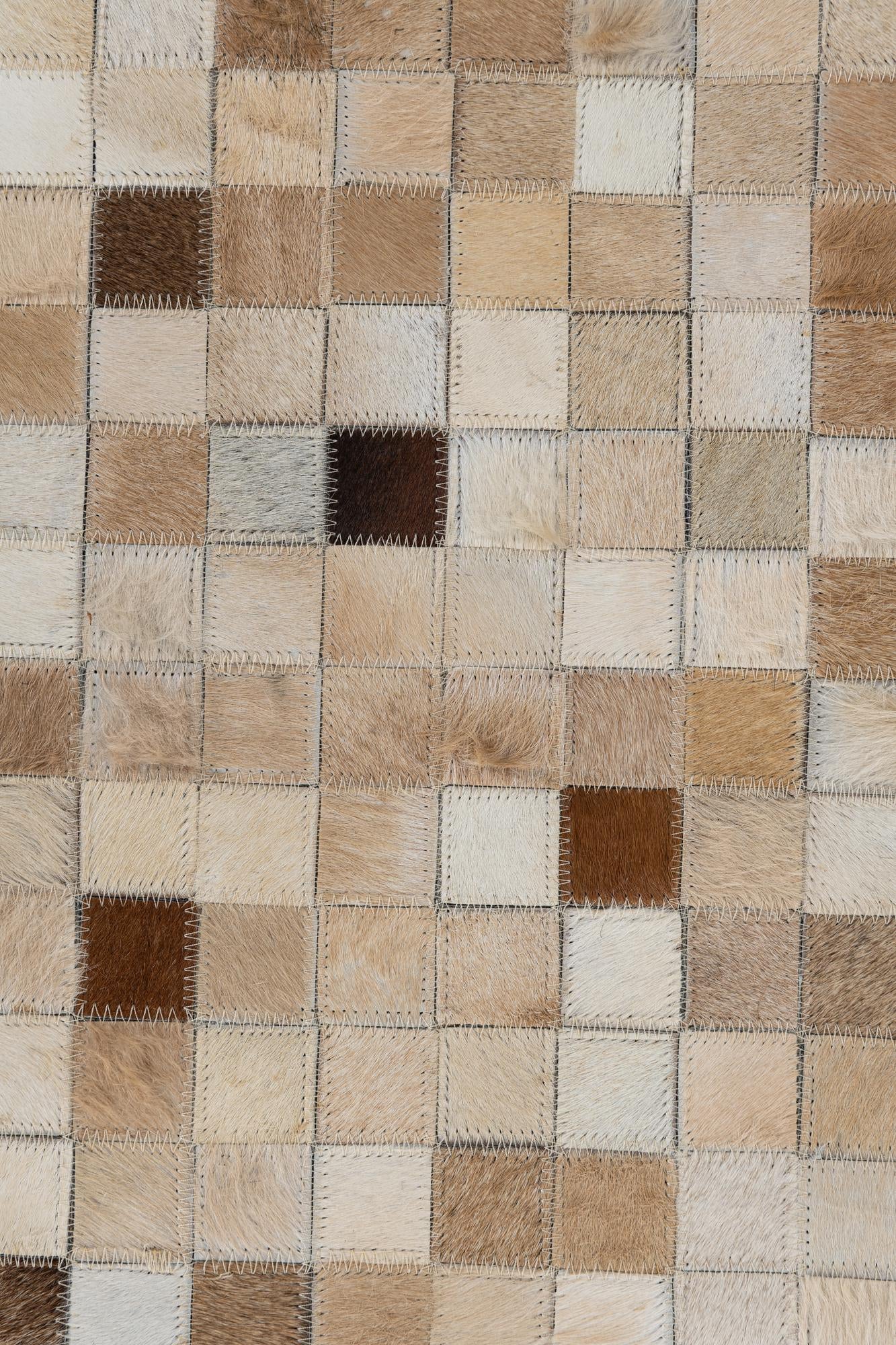 5' 1 x 8' 2 Cowhide Leather Rug