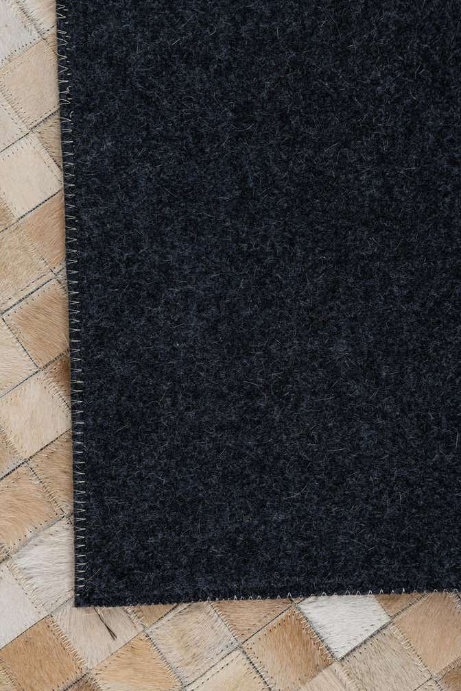 5' 1 x 8' 2 Cowhide Leather Rug