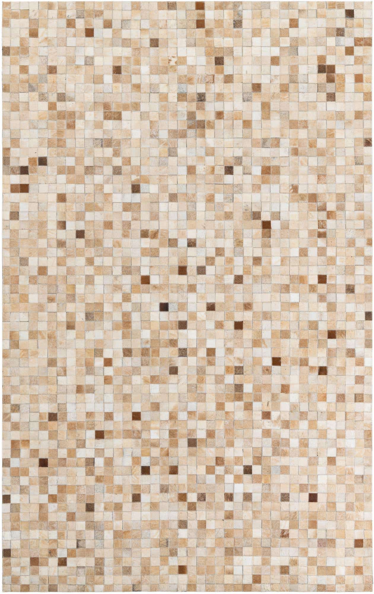 5' 1 x 8' 2 Cowhide Leather Rug