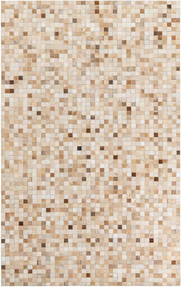 5' 1 x 8' 2 Cowhide Leather Rug