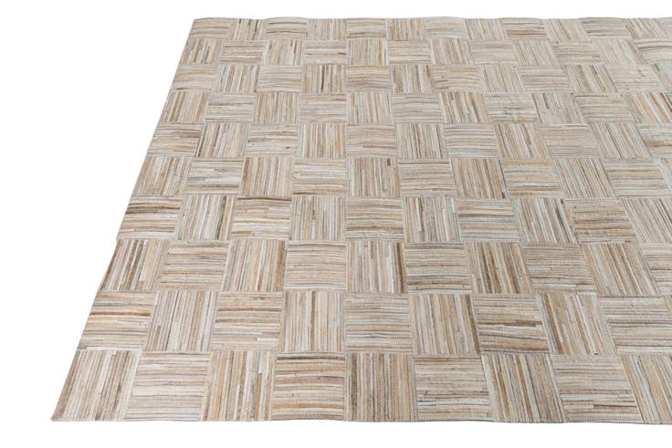 Detail image of 5' x 7' 8 Cowhide Leather Rug