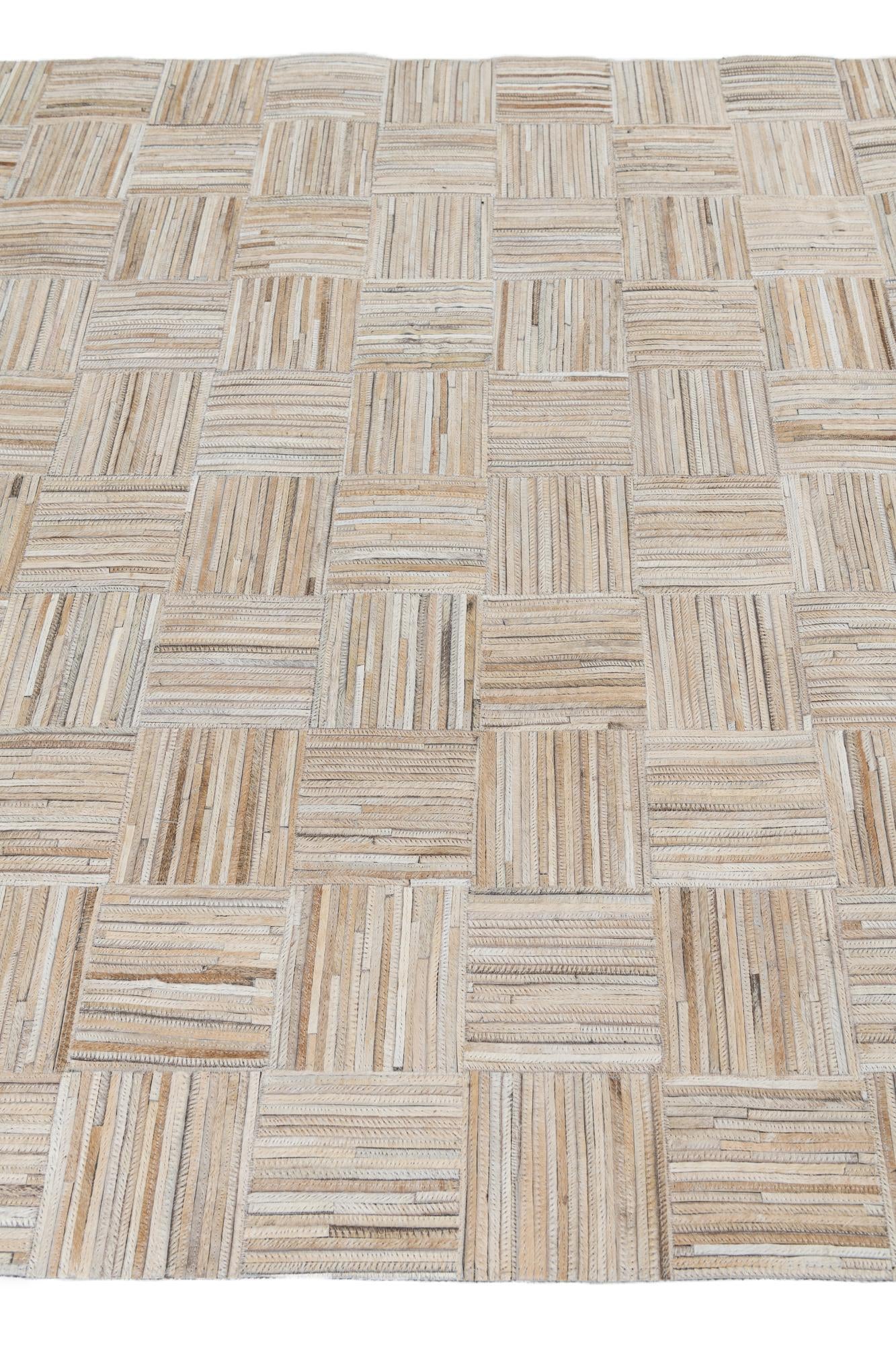 5' x 7' 8 Cowhide Leather Rug