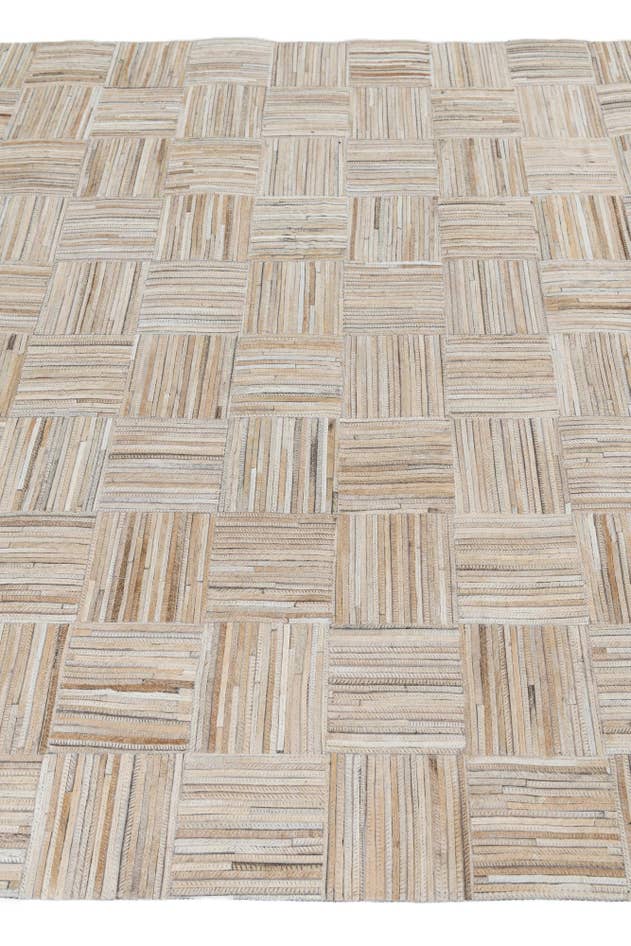 Detail image of 5' x 7' 8 Cowhide Leather Rug